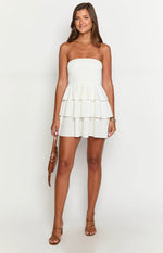 Zeke White Strapless Mini Dress Image