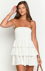 Zeke White Strapless Mini Dress Image