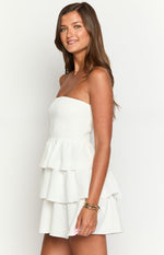 Zeke White Strapless Mini Dress Image
