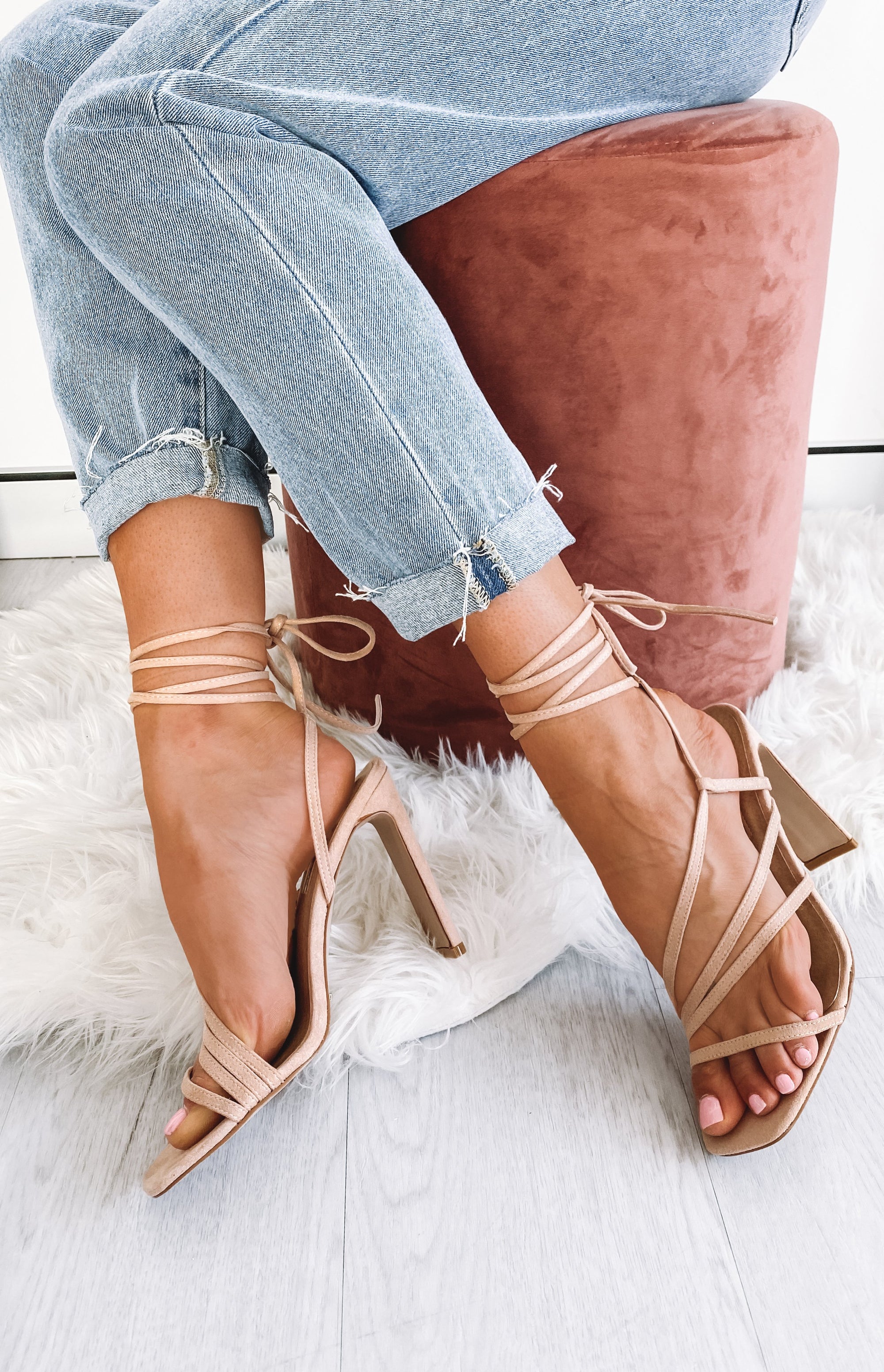 Billini Dekker Heels Blush Suede Image