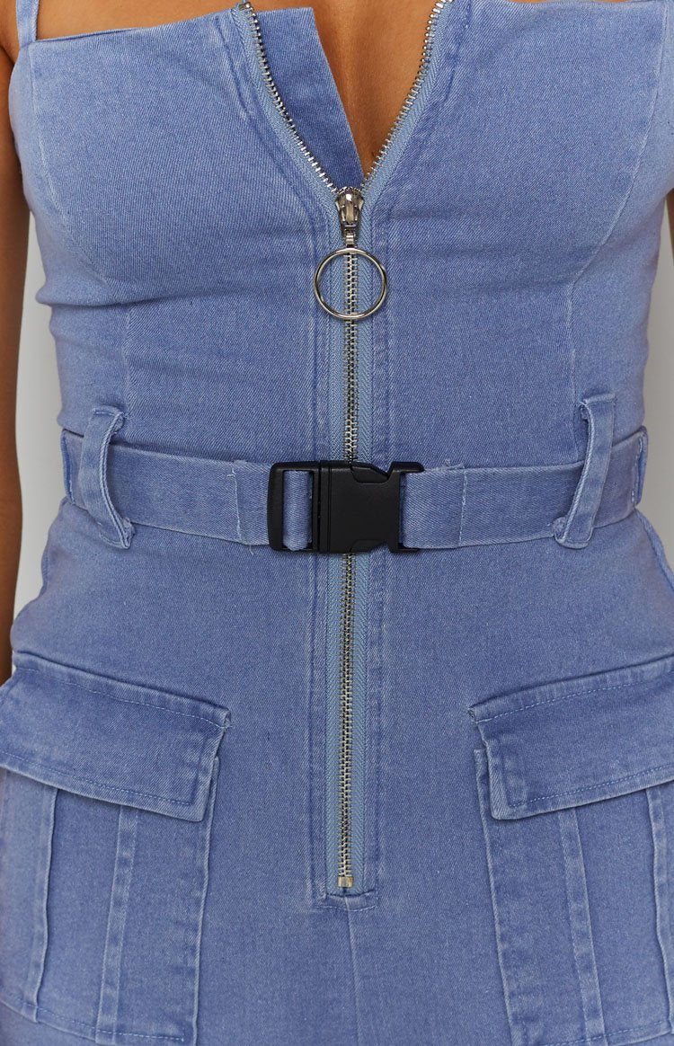 Don't Play Games Playsuit Denim Image