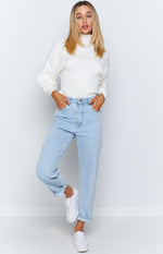 Devoted Butterfly Sleeve Jumper White Image
