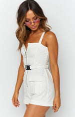 Don't Play Games Playsuit White Image
