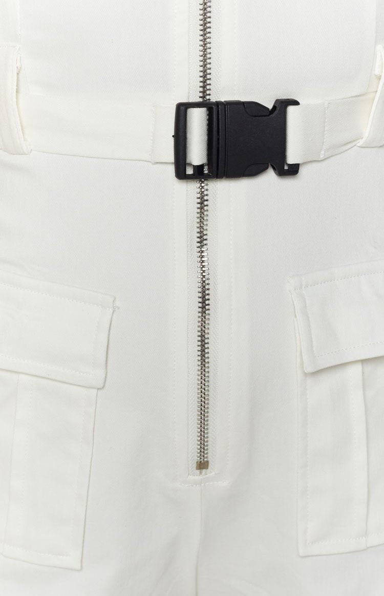 Don't Play Games Playsuit White Image