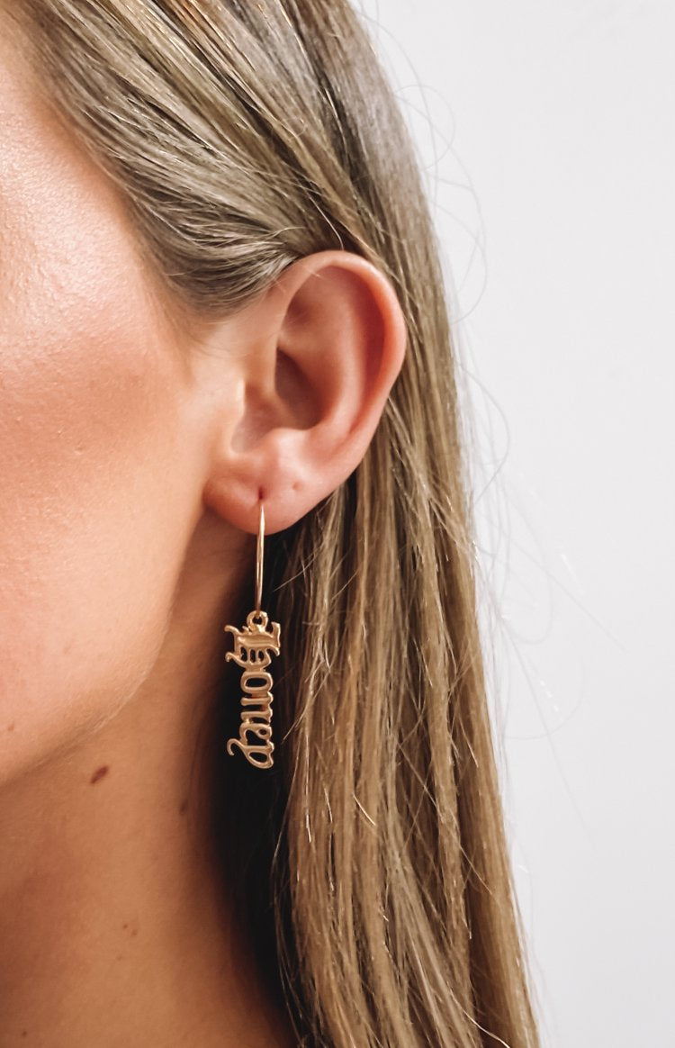 Eclat Beachwood Honey Hoop Earrings Gold Image