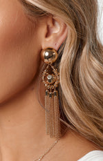 Eclat Empress Party Tassel Earrings Gold Image