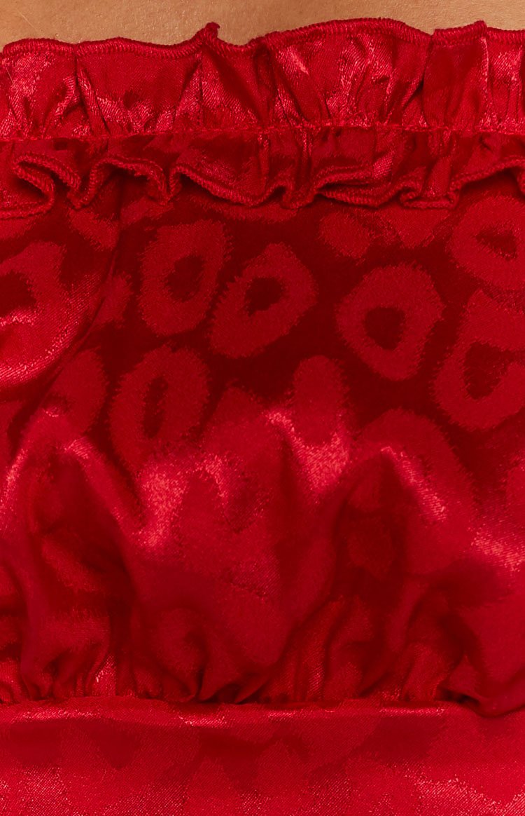 Ellie Dress Red Leopard Image