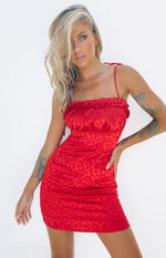Ellie Dress Red Leopard Image