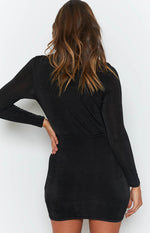 Focus On Me Long Sleeve Dress Black Image