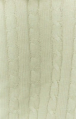 Hywel Button Down Cable Knit Cardi Sage Image
