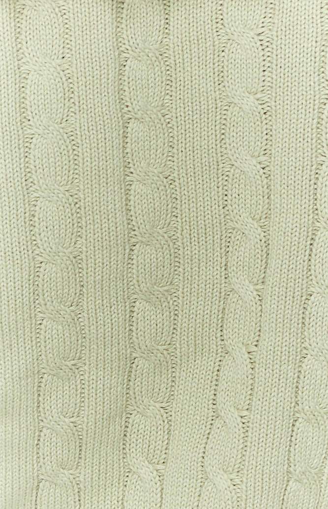 Hywel Button Down Cable Knit Cardi Sage Image