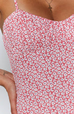 Lonnie Dress Red Print Image