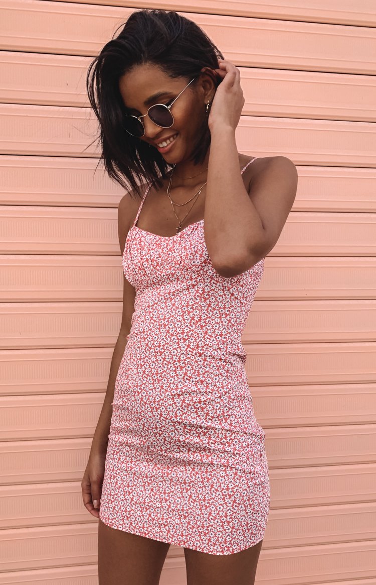 Lonnie Dress Red Print Image