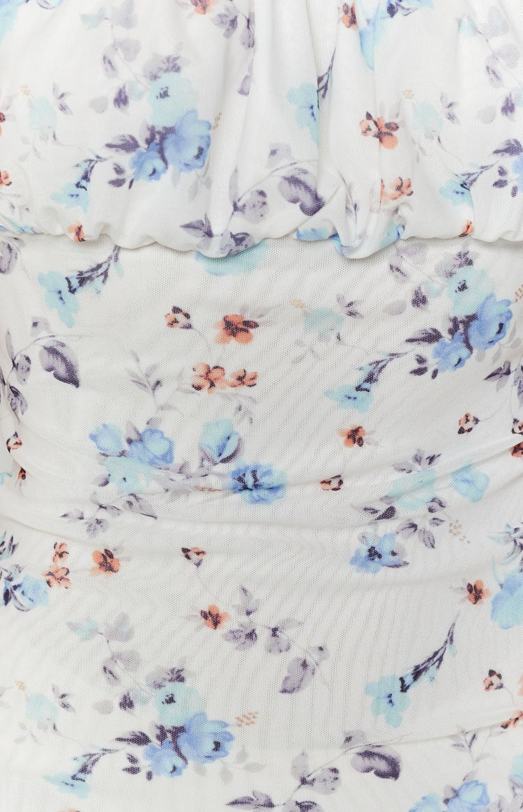 Lover Mini Dress White Floral Image
