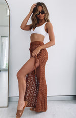 One Door Opens Crochet Skirt Mocha Image
