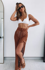One Door Opens Crochet Skirt Mocha Image