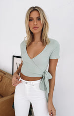 Pascal Wrap Top Green Image