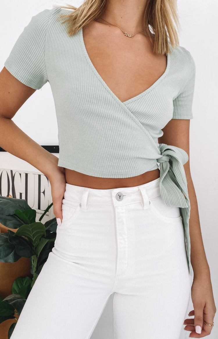 Pascal Wrap Top Green Image
