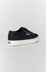 Superga 2730 COTU Canvas Sneaker Black and White Image