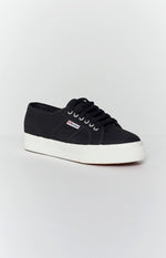 Superga 2730 COTU Canvas Sneaker Black and White Image