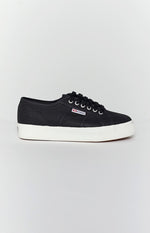 Superga 2730 COTU Canvas Sneaker Black and White Image