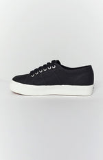 Superga 2730 COTU Canvas Sneaker Black and White Image