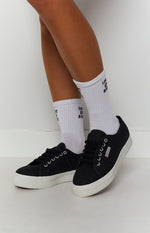 Superga 2730 COTU Canvas Sneaker Black and White Image