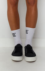 Superga 2730 COTU Canvas Sneaker Black and White Image
