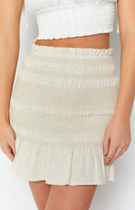 Sweetie Pie Mini Skirt Beige Image