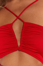 Thinking Out Loud Mini Dress Red Image