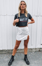 Venus Party Mini Skirt White Floral Image
