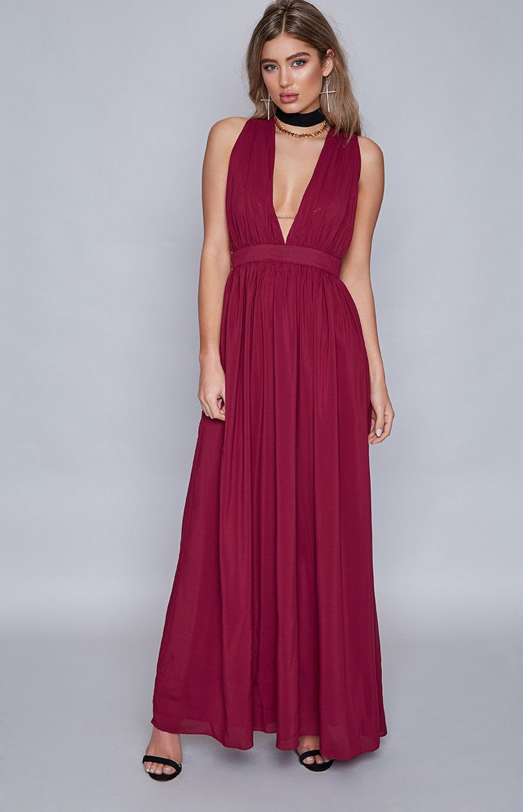 Aurora Maxi Dress Raspberry Image