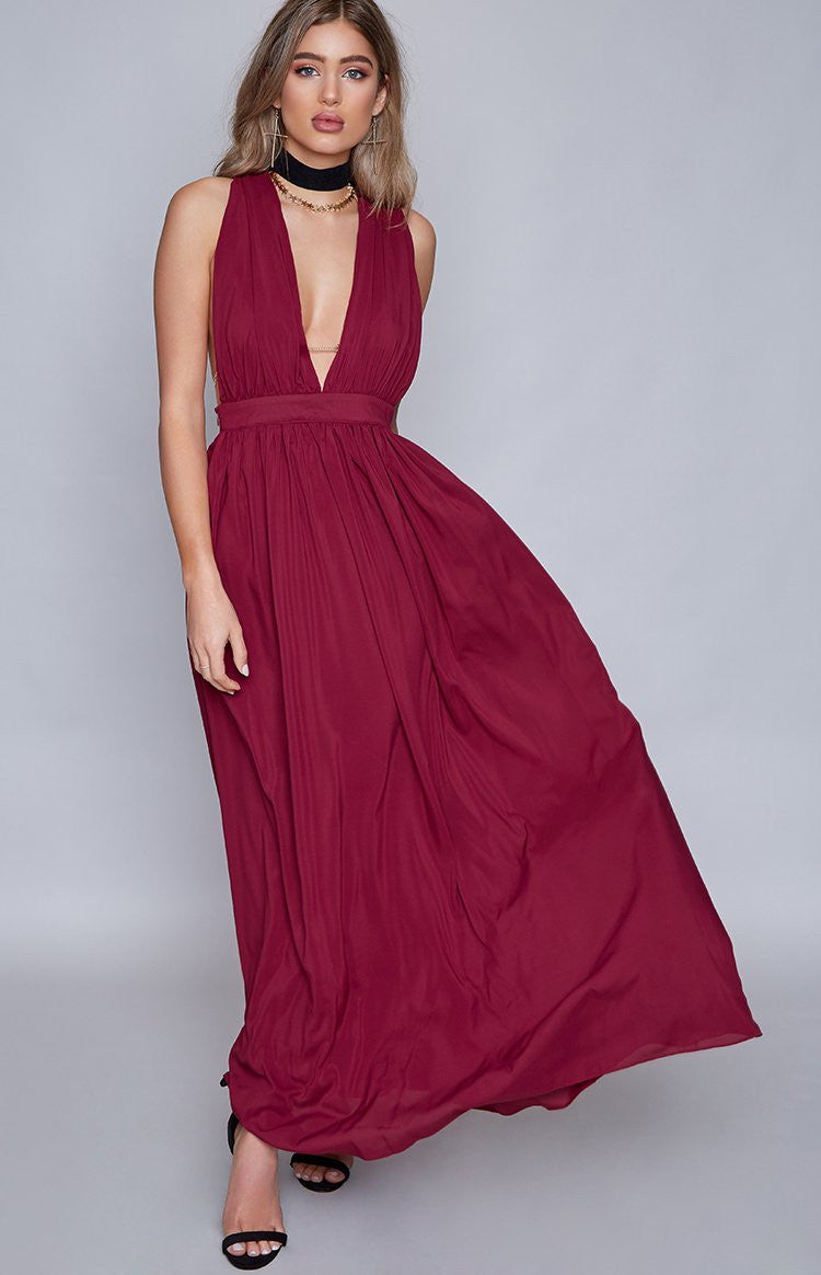 Aurora Maxi Dress Raspberry Image
