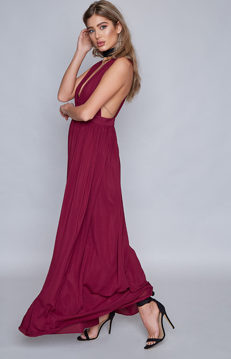 Aurora Maxi Dress Raspberry Image
