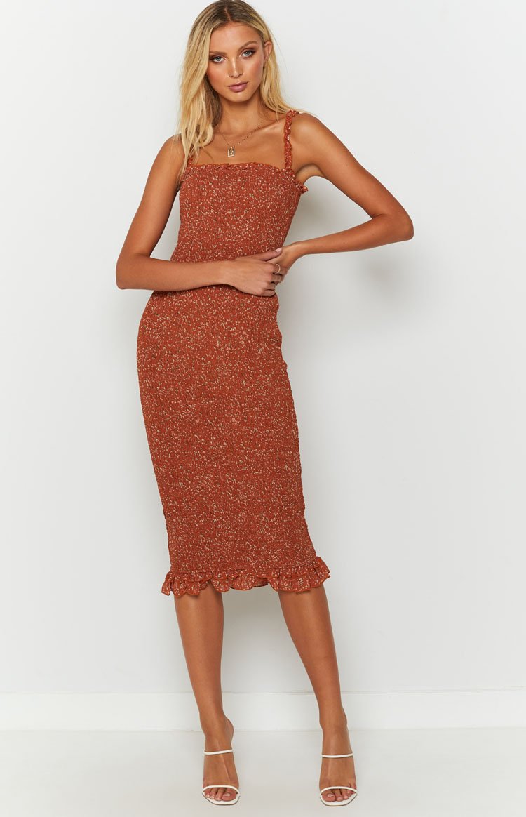 Bexley Midi Dress Rust Image