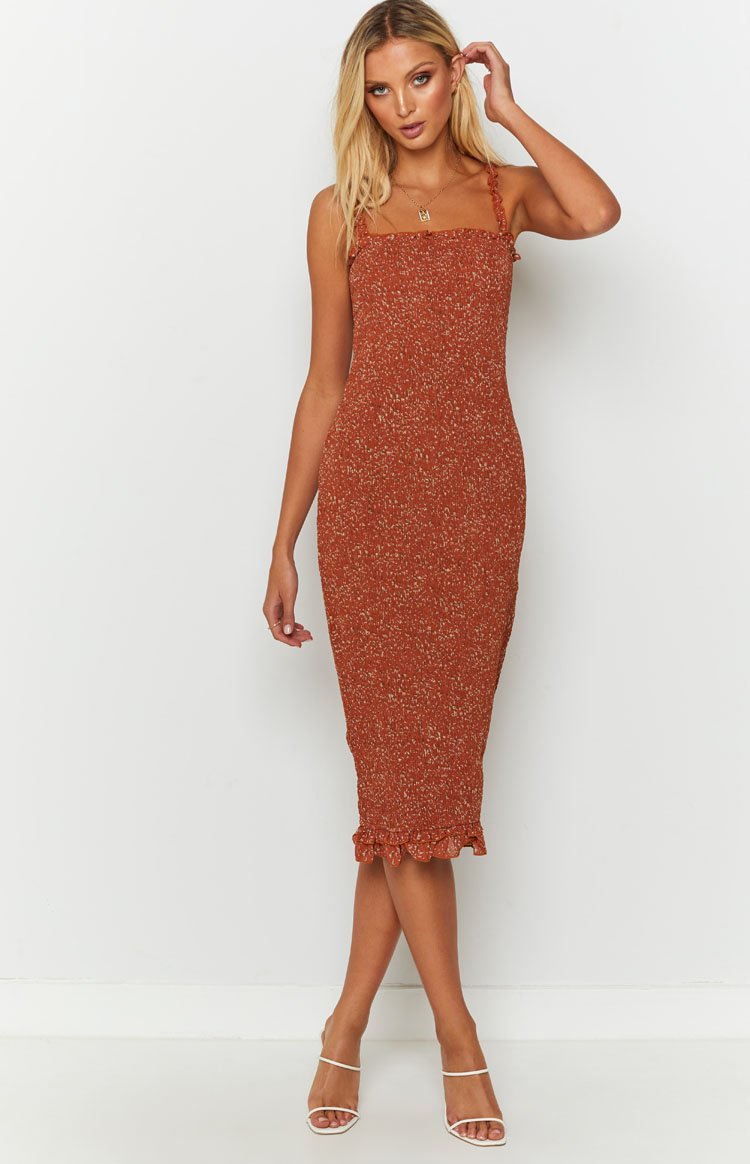 Bexley Midi Dress Rust Image