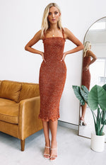 Bexley Midi Dress Rust Image