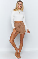 Blitz Long Sleeve Ribbed Top White Image