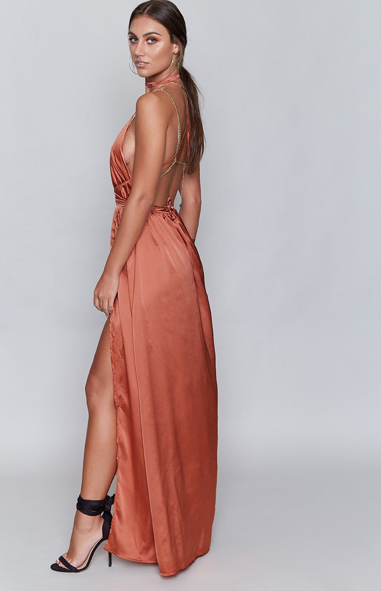 Pandora Maxi Dress Rust Image