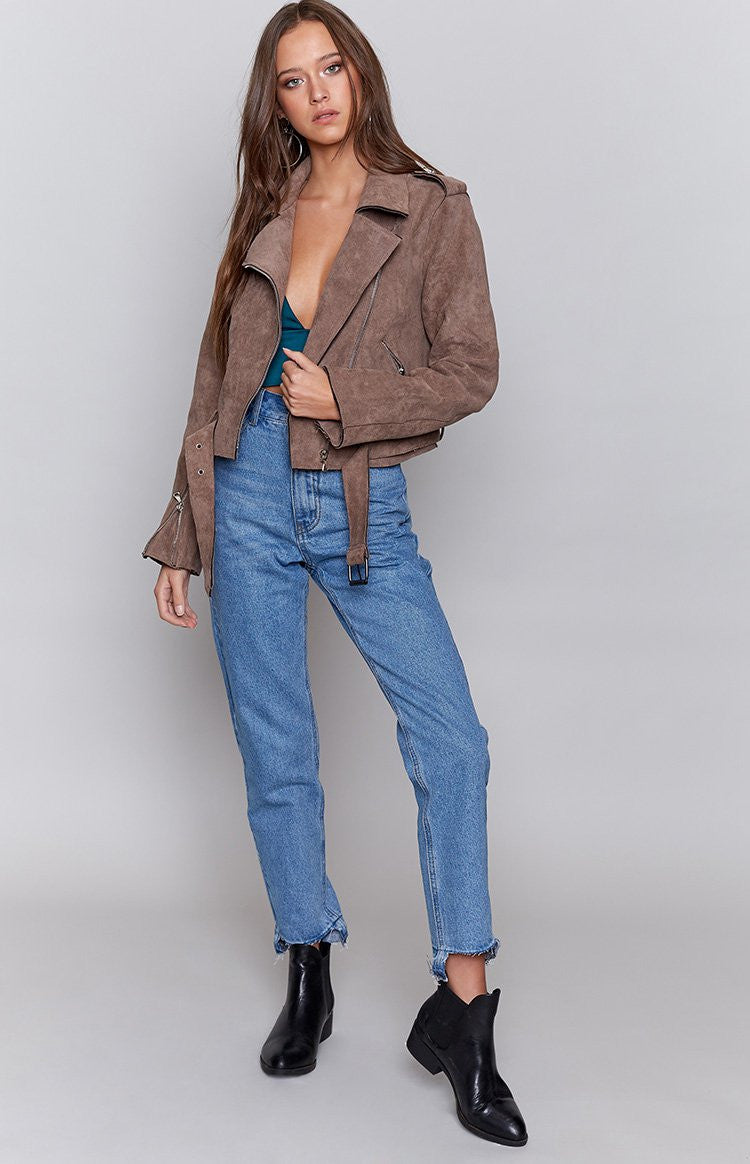 Zeppelin Biker Jacket Coffee Image
