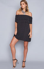 Reflection Frill Dress Confetti Black Image