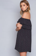 Reflection Frill Dress Confetti Black Image