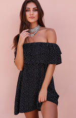 Reflection Frill Dress Confetti Black Image