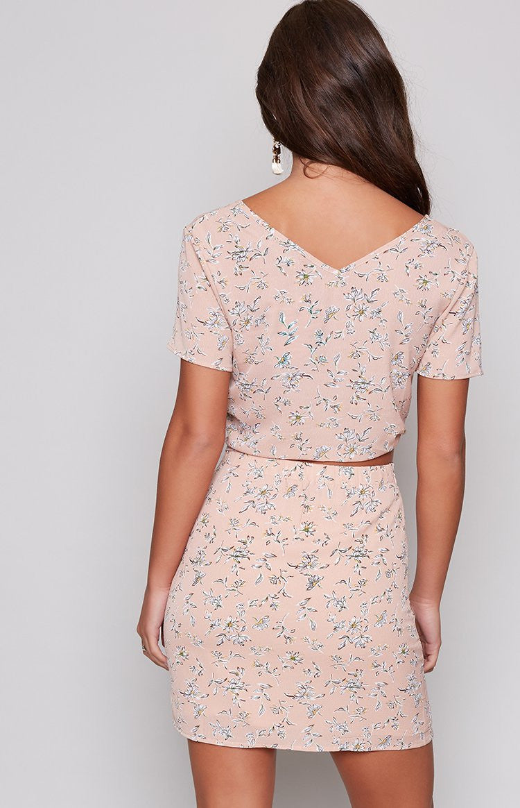 Allie Floral Two Piece Set Pink Image