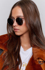Quay Mod Star Sunglasses Gold Green Image