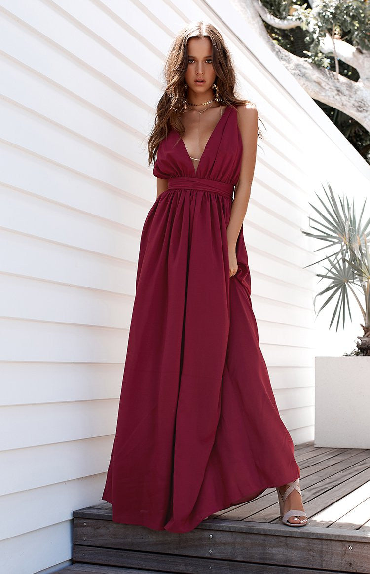 Aurora Maxi Dress Raspberry Image