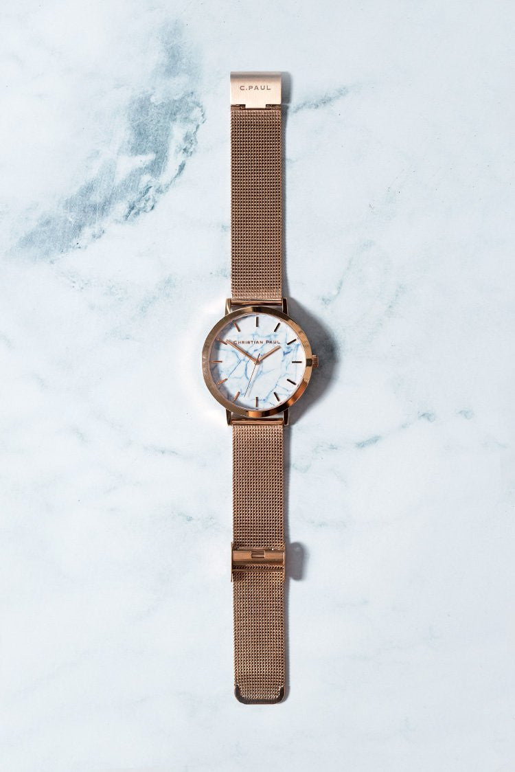 Christian Paul Whitehaven Marble Mesh 43mm Watch Image