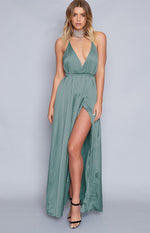 Pandora Maxi Dress Dusty Turquoise Image