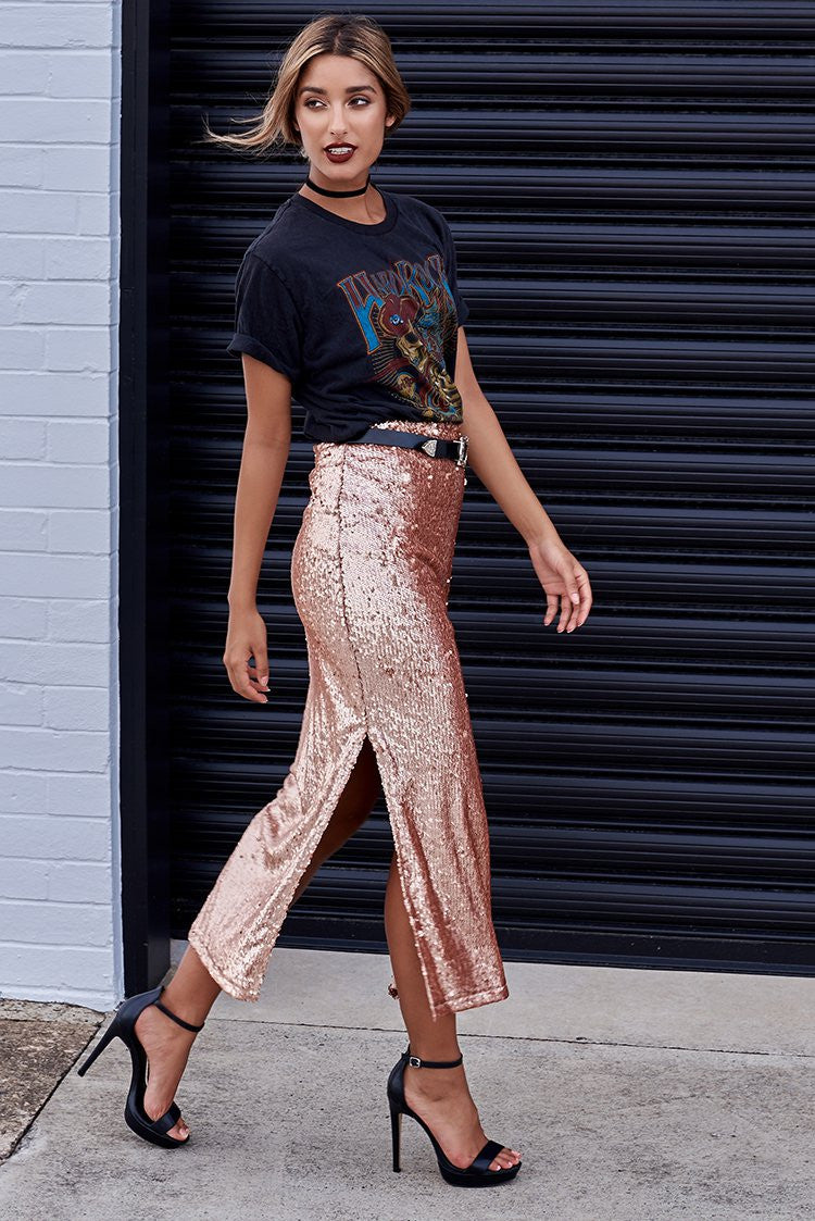 Aster Maxi Skirt Champagne Image