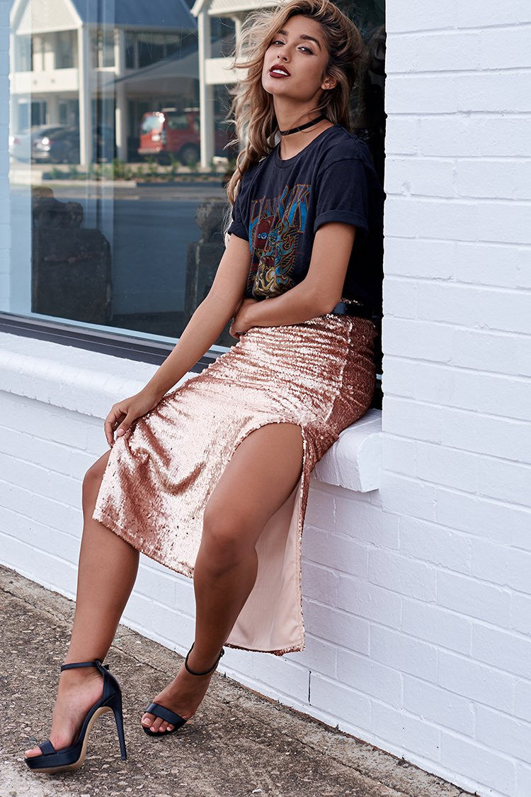 Aster Maxi Skirt Champagne Image